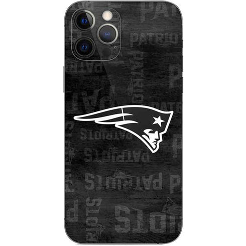 NFL New England Patriots Black & White iPhone 12 Pro Skin